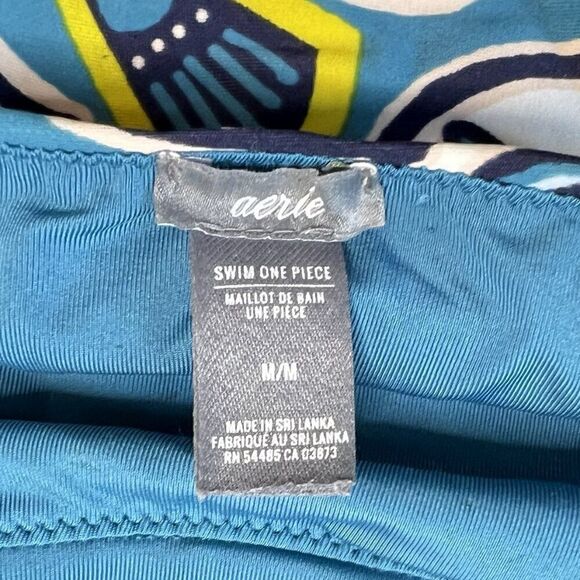 Aerie Blue Halter Cut Out One Piece Swimsuit 9959 - Picture 9 of 10